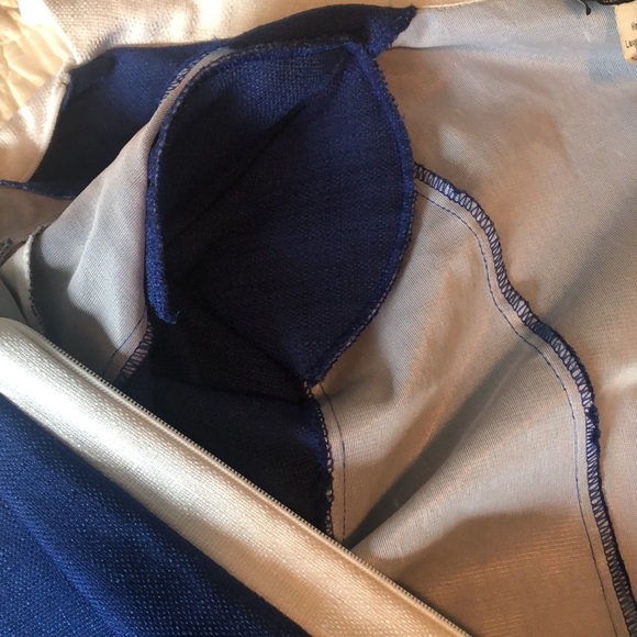 VTG  2 piece Cobalt Blue and white Pantsuit - Picture 7 of 16